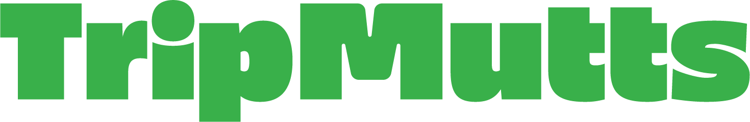 TripMutts logo in green font